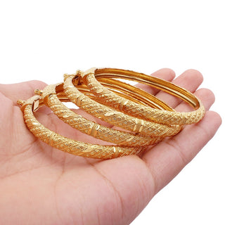 24K Gold-plated Hollow Copper Bracelet