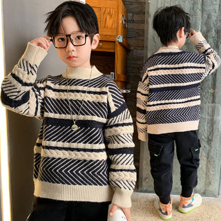 Buy black-and-rice-together Hot Sale New Style Western Sweater For Boys Hedging Winter Clothes