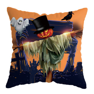 Buy a26 Linen Skull Halloween Pillow Cover