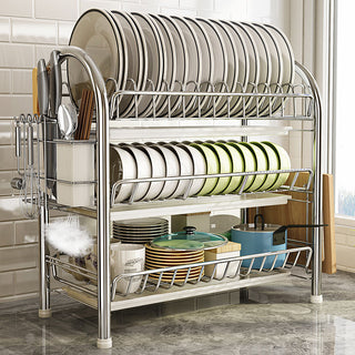 Multi-layer Floor Draining Bowl Rack Kitchen Shelf Countertop Dish Storage Knife And Fork Cabinet Dish Rack Storage Product