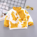 Long-sleeved Warm Sweater With Plush Rabbit Fur For Children And Infants