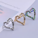 Stainless Steel Heart-shaped Open Ring