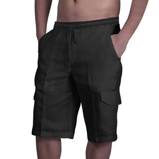 Buy black Multi Pocket Tie Men&#39;s Beach Cargo Pants