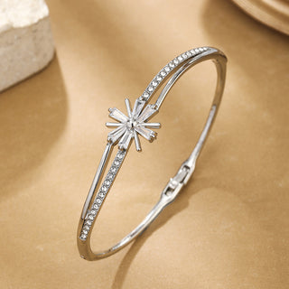 Buy silver Double Layer Light Hollow Jeweled Women&#39;s Bracelet