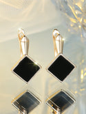 Minimalist Black Oil Dripping Diamond Ear Clip