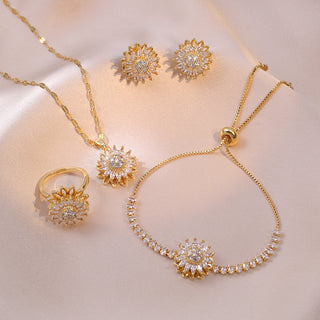 Buy gold-set New Ring Movable Clavicle Chain