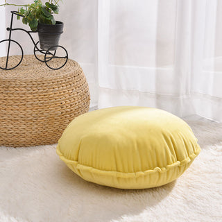 Buy bright-yellow Nordic Solid Velvet Pillowcase On Car Sofa Bed