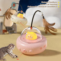 Smart Teaser Cat Toy Electric UFO Cat Teaser Stick With Bell Training Pet Toys Replaceable Feather Interactive Cat Supplies Pet Supplies Pets Products