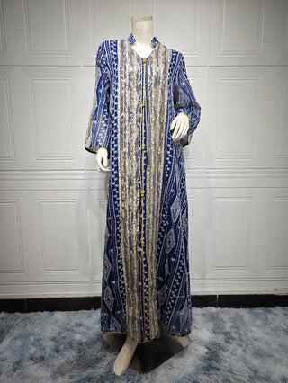 Buy dark-blue Women&#39;s Fashion Dress Dubai Robe