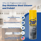 Stainless Steel Cleaner and Polish – Removes Fingerprints and Water Spots – 14 oz