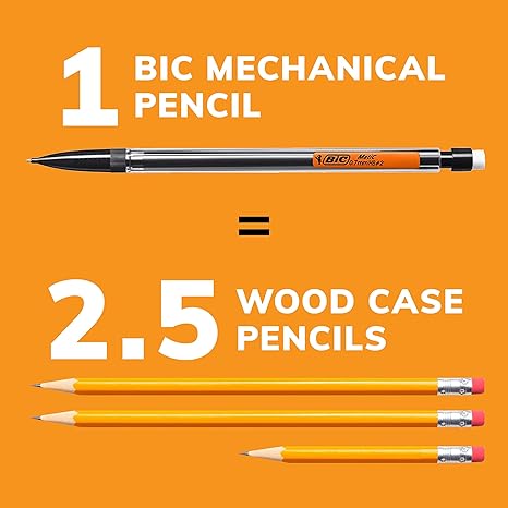 BIC Xtra-Smooth Mechanical Pencils with Erasers, Medium Point (0.7mm), 10-Count Pack