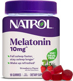 Natrol Melatonin Gummies, Sleep Support for Adults, Melatonin 10 mg, 140 Strawberry-Flavored