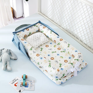 Buy luggage-animal-world-blue Baby Removable And Washable Bed Crib Portable Crib Travel Bed For Children Infant Kids Cotton Cradle