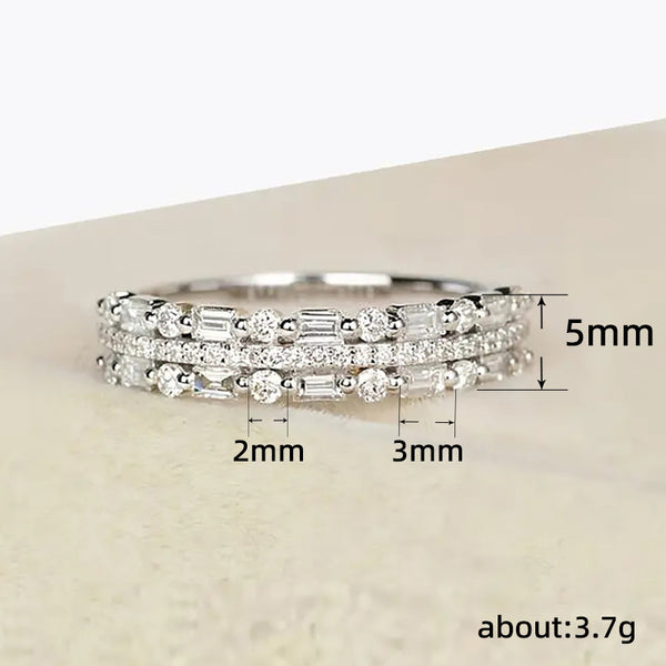 Multilayer Ring Three-layer Fine Circle Line Setting