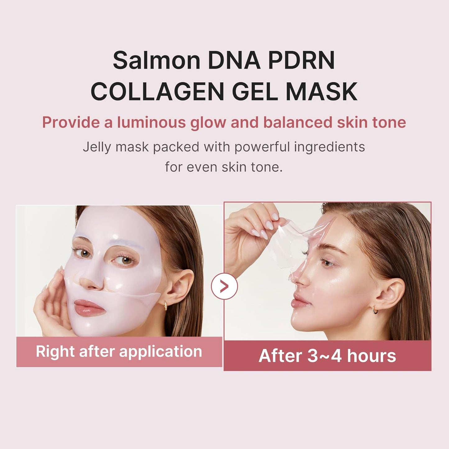 Medicube Jelly Gel Mask: Salmon DNA PDRN & Pink Collagen (4-Pack)