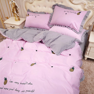 Buy pink Princess wind bed sheet bed cover