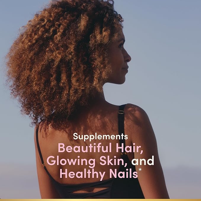 Nature's Bounty Optimal Solutions Hair, Skin & Nails Vitamin Gummies with Biotin, 2500 mcg, Strawberry, 80 Count, 40 Total Servings Secondary image