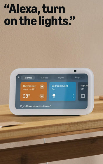Amazon Echo Show 5 (newest model), Smart display, Designed for Alexa+, 2x the bass and clearer sound, Cloud Blue