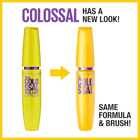 Maybelline Volum' Express Colossal Washable Mascara Makeup, Volumizing, Glam Black, 1 Count Secondary image
