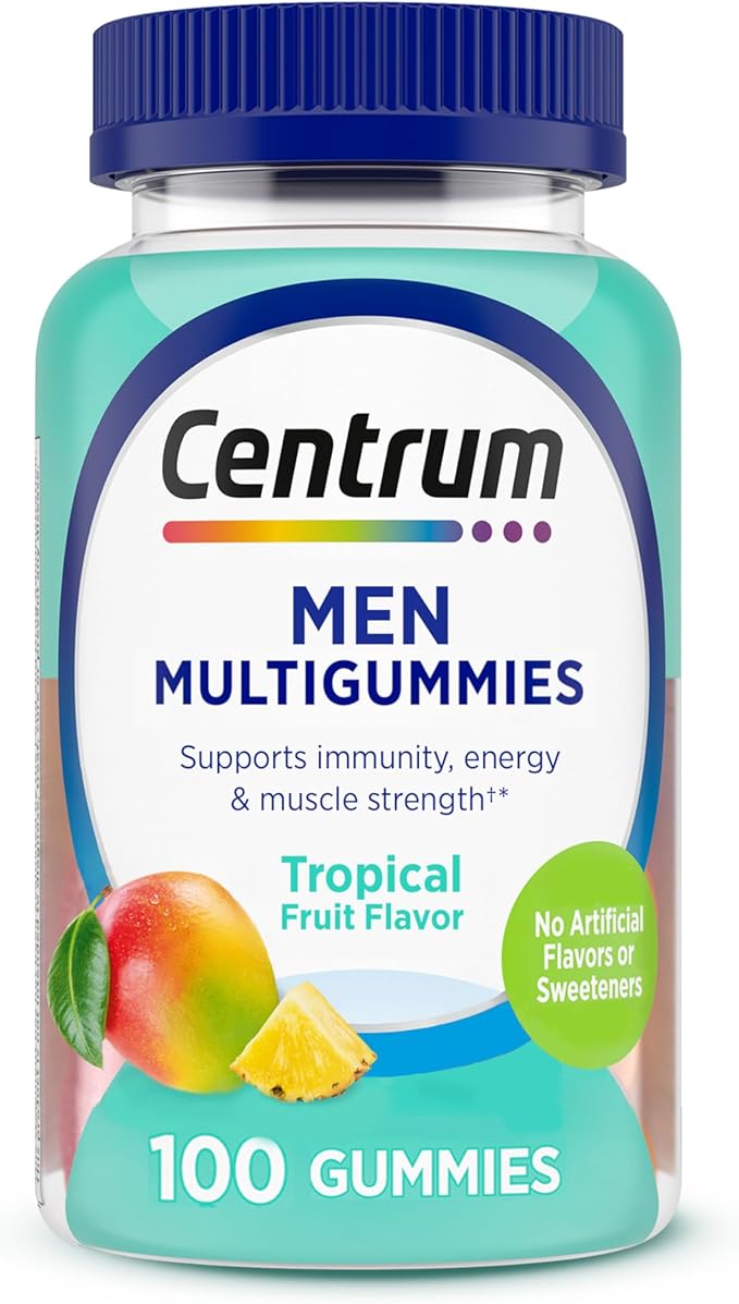 Centrum Men's Multivitamin Gummies, Immune, Energy, Healthy Appearance Support, 100 Count, 50 Day Supply Main image