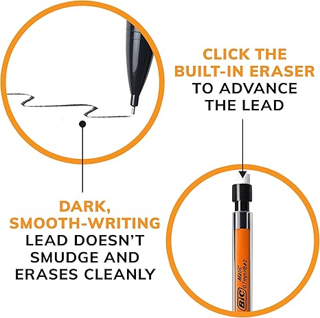 BIC Xtra-Smooth Mechanical Pencils with Erasers, Medium Point (0.7mm), 10-Count Pack Secondary image