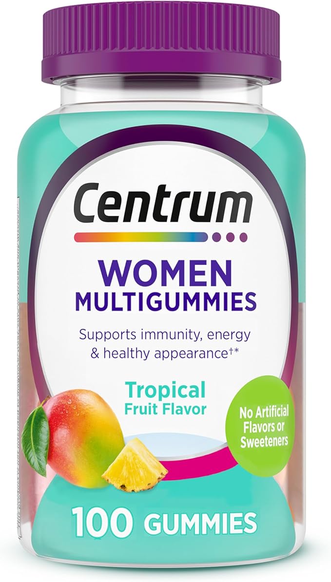 Centrum Women’s Multivitamin Gummies, Immune, Energy, Healthy Appearance Support, 100 Count, 50 Day Supply Main image