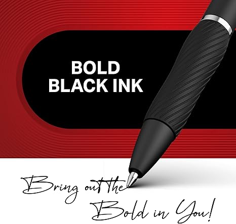 Sharpie S-Gel Gel Pens – Black Barrel, 0.7mm Medium Point, 12 Pack – Smooth Black Ink for Writing, Journaling & Note-Taking