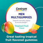 Centrum Men's Multivitamin Gummies, Immune, Energy, Healthy Appearance Support, 100 Count, 50 Day Supply