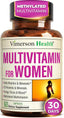 Methylated Multivitamin for Women w/Bioavailable Vitamins, Chelated Minerals, Vitamin D, B12, C, A & Zinc for Energy, Focus and Immune Health – Premium Womens Multivitamins & Multiminerals – 60 Caps