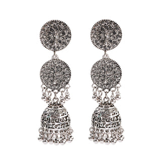 Bohemian Retro Ethnic Style Bell Earrings Women's Long