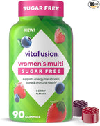 Vitafusion Women’s Sugar Free Daily Multivitamin Supplement, Keto Diet Friendly Adult Gummy Vitamin for Energy, Bone & Immune Support*, 90 Count