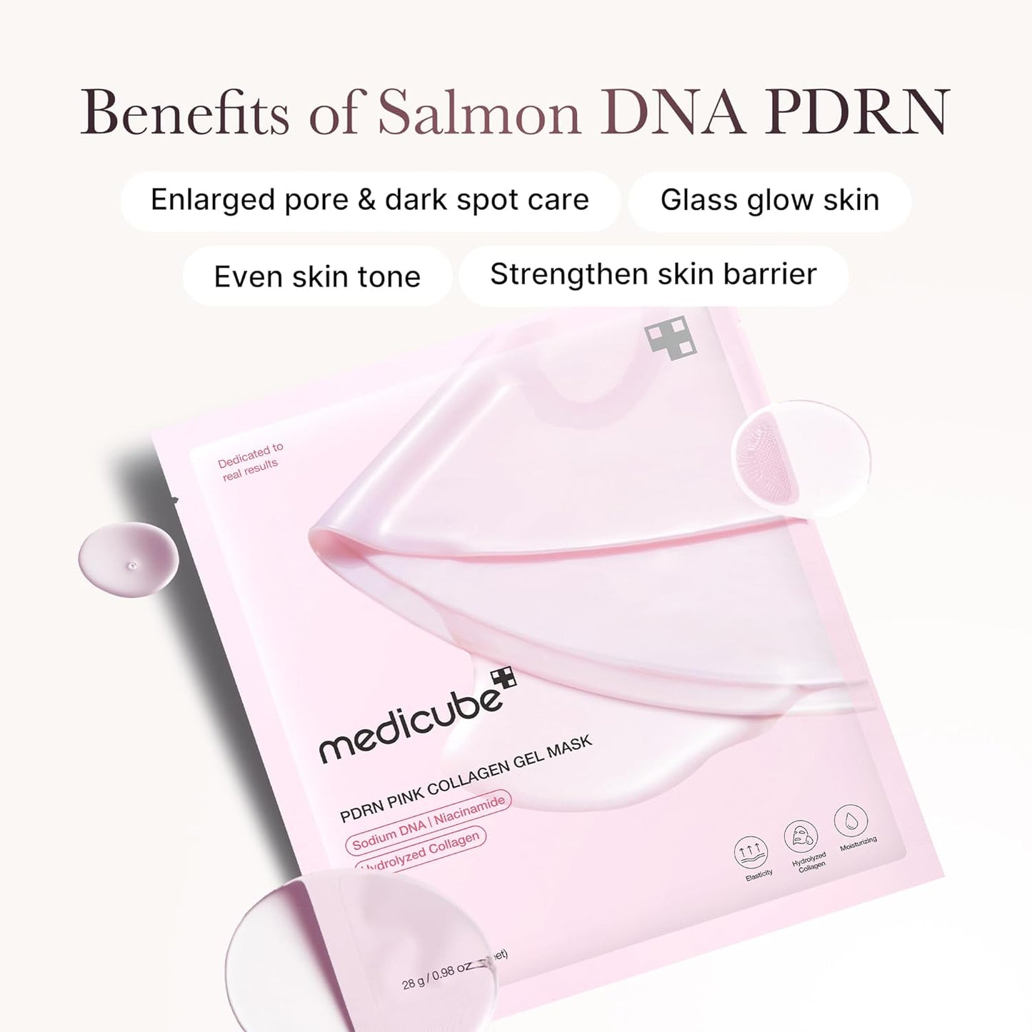 Medicube Jelly Gel Mask: Salmon DNA PDRN & Pink Collagen (4-Pack)