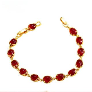 Buy ruby-red Emerald Malay Jade Elegance Retro Bracelet