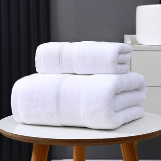 Buy white Pure Cotton Thickening And Quick-drying Absorbent Bath Towel