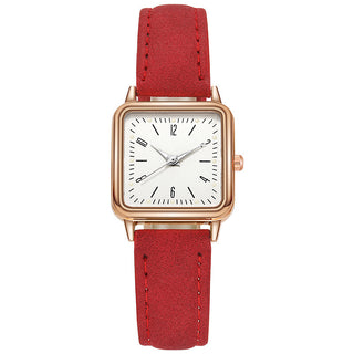 Buy red Women&#39;s Quartz Watch Luminous Small Square Digital