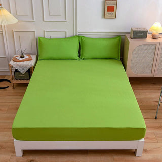 Buy green Students Cotton Bed Sheets Fitted Sheet Pillow Case