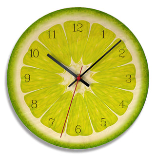 Buy light-green Wooden creative living room wall clock