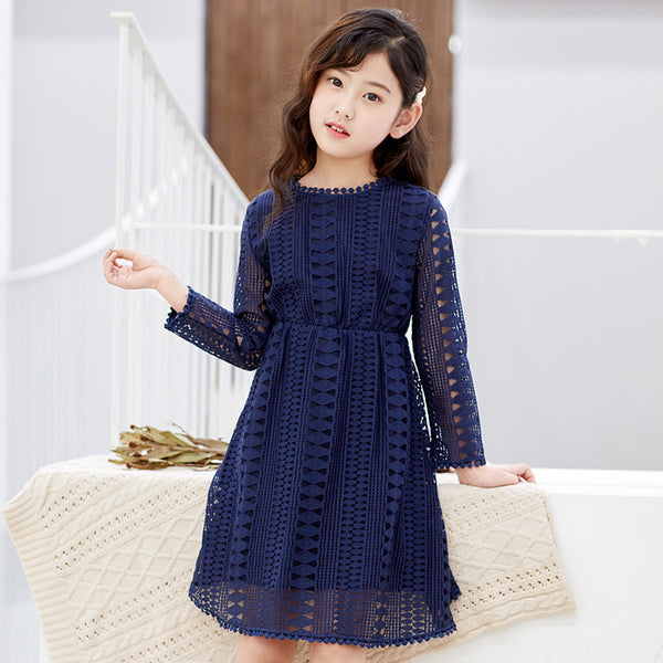 Girls skirt Korean dress spring new lace