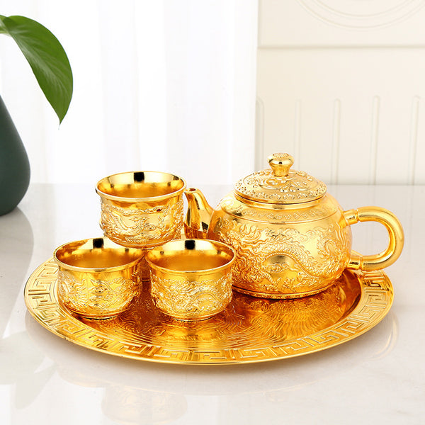 High Grade Gold Vintage Tea Wine Set