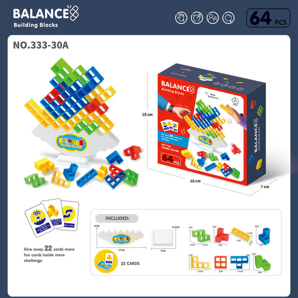 Balance Stacking Board Games Kids Adults Tower Block Toys For Family Parties Travel Games Boys Girls Puzzle Building Blocks Toy