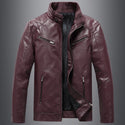 Men's Fleece Padded Coat Casual Stand Collar Jacket