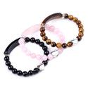 Fashion Striped Red Agate Heart Bracelet Women