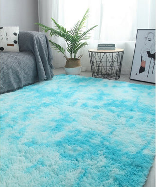 Buy blue Nordic tie-dye gradient carpet