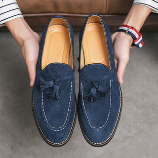 Buy blue Men&#39;s Casual Fashion Suede Shoes