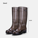 Men's Knee-high Rain Boots Non-woven Jelly Non-slip Wear-resistant