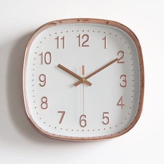 Mute Wall Clock Living Room Bedroom Wall Watch Square