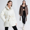 Plus Size Women's Mid-length Down Cotton-padded Jacket Thickened