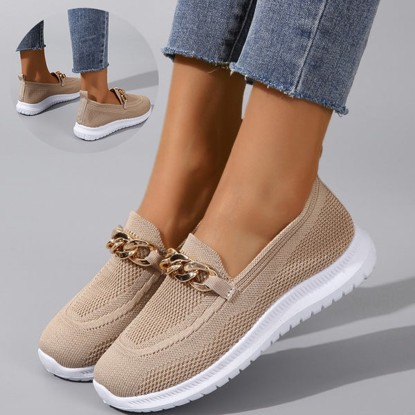 Women Chain Flats Shoes