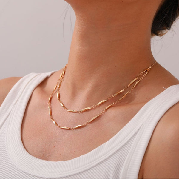 European And American Copper Necklace Women's Diamond Melon Seeds Chain