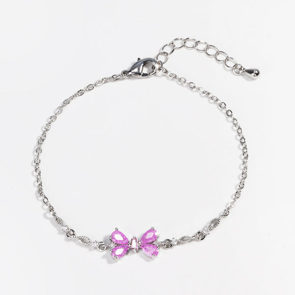 Simple Personality Special-interest Design Heart-shaped Zircon Fashion Bracelet Women